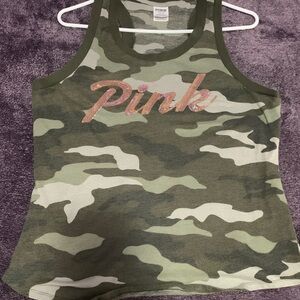 PINK Victoria's Secret Gray Camo Tank